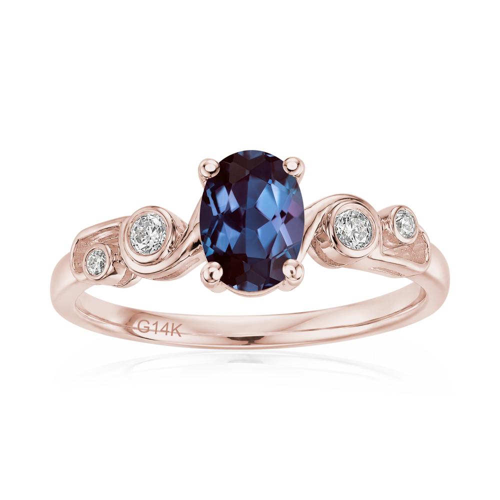 Oval Shaped London Blue Topaz Twisted Ring - LUO Jewelry #gemstone_Alexandrite