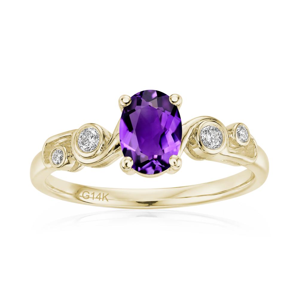 Oval Shaped London Blue Topaz Twisted Ring - LUO Jewelry #gemstone_Amethyst