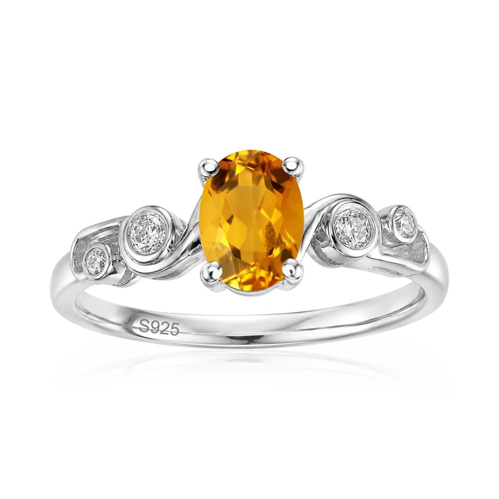 Oval Shaped London Blue Topaz Twisted Ring - LUO Jewelry #gemstone_Citrine