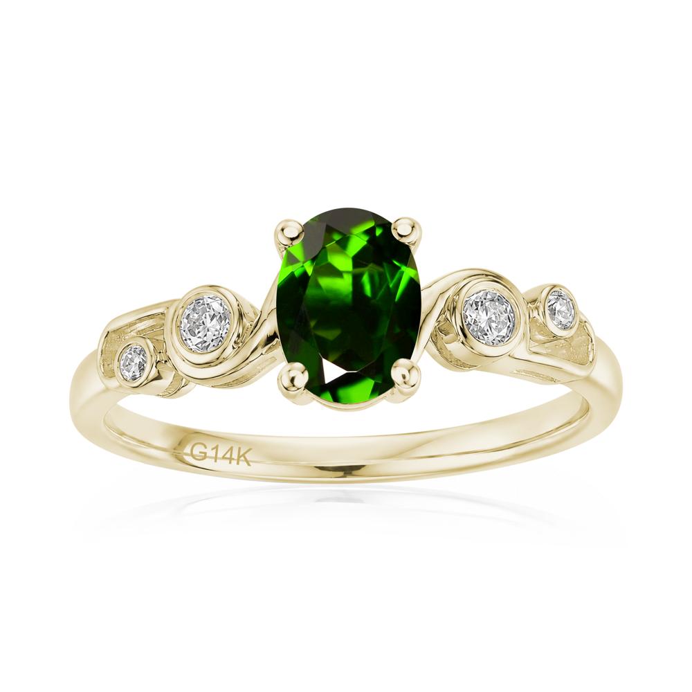 Oval Shaped London Blue Topaz Twisted Ring - LUO Jewelry #gemstone_Diopside