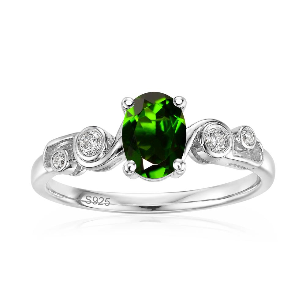 Oval Shaped London Blue Topaz Twisted Ring - LUO Jewelry #gemstone_Diopside