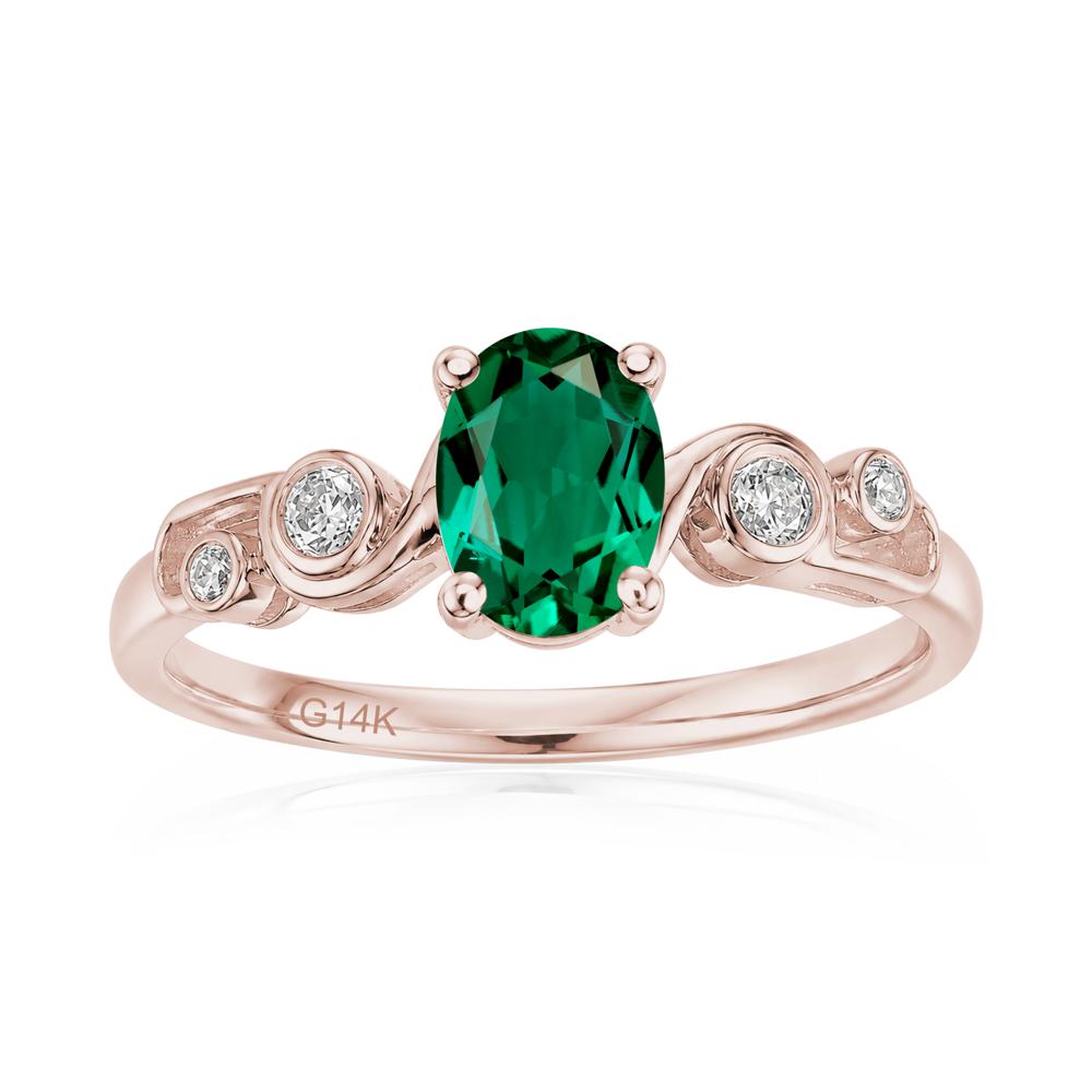 Oval Shaped London Blue Topaz Twisted Ring - LUO Jewelry #gemstone_Emerald