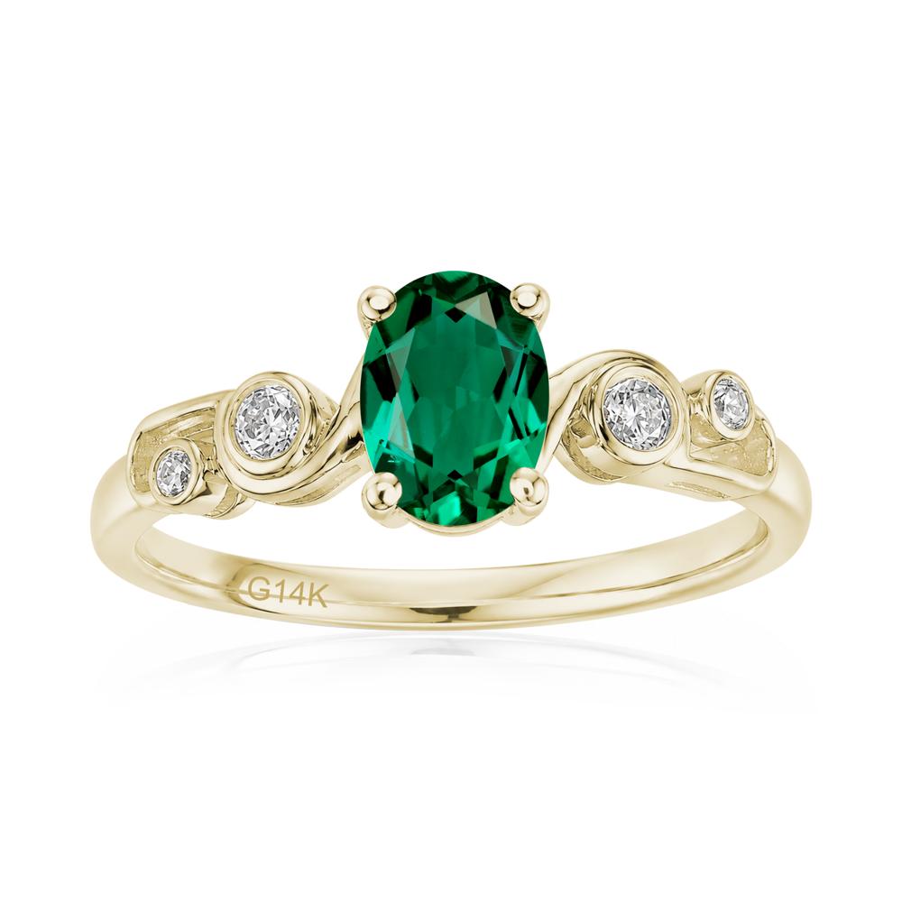 Oval Shaped London Blue Topaz Twisted Ring - LUO Jewelry #gemstone_Emerald