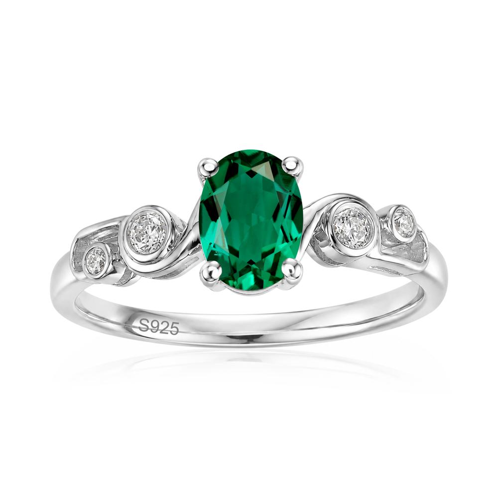 Oval Shaped London Blue Topaz Twisted Ring - LUO Jewelry #gemstone_Emerald