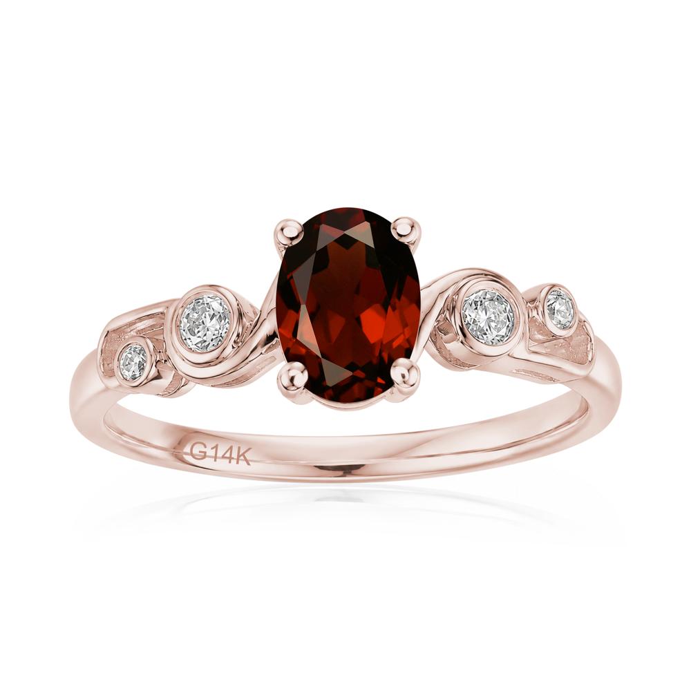 Oval Shaped London Blue Topaz Twisted Ring - LUO Jewelry #gemstone_Garnet
