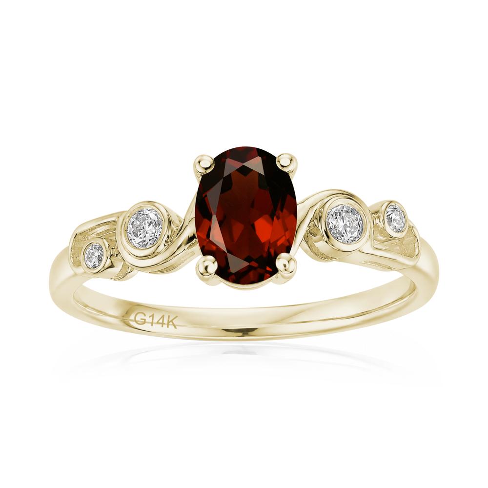 Oval Shaped London Blue Topaz Twisted Ring - LUO Jewelry #gemstone_Garnet