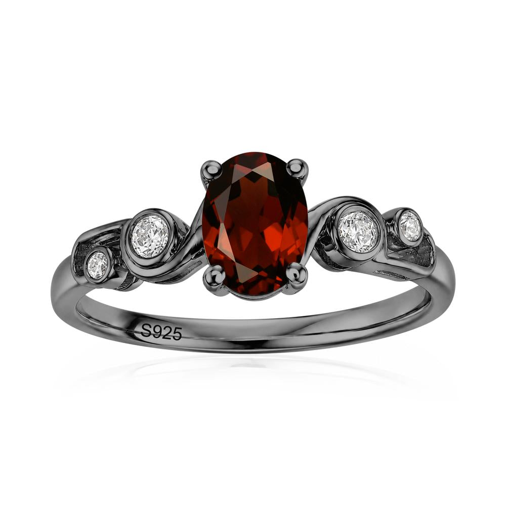 Oval Shaped London Blue Topaz Twisted Ring - LUO Jewelry #gemstone_Garnet