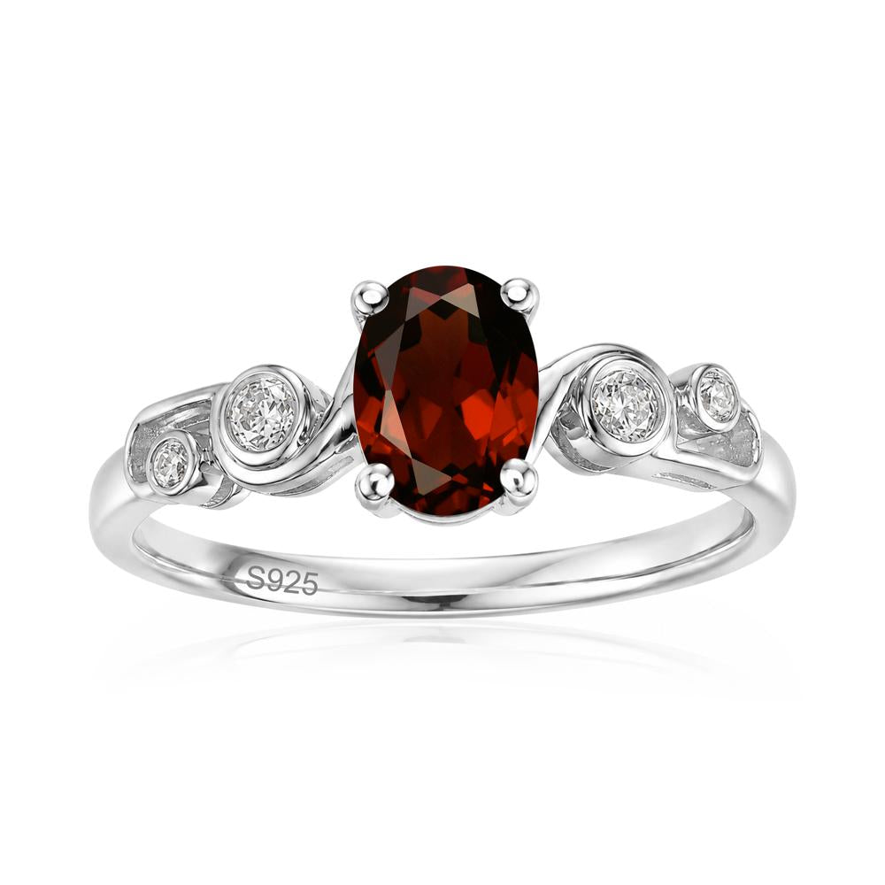 Oval Shaped London Blue Topaz Twisted Ring - LUO Jewelry #gemstone_Garnet