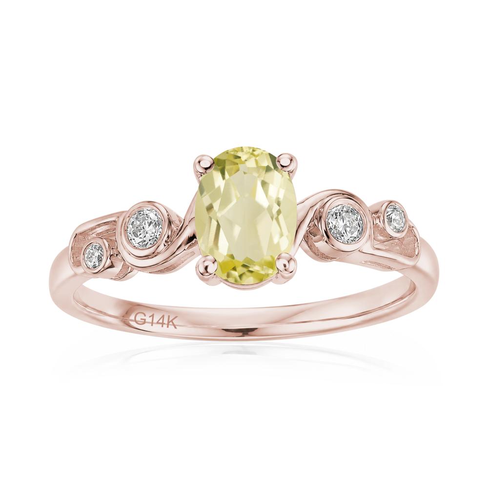 Oval Shaped London Blue Topaz Twisted Ring - LUO Jewelry #gemstone_Lemon Quartz