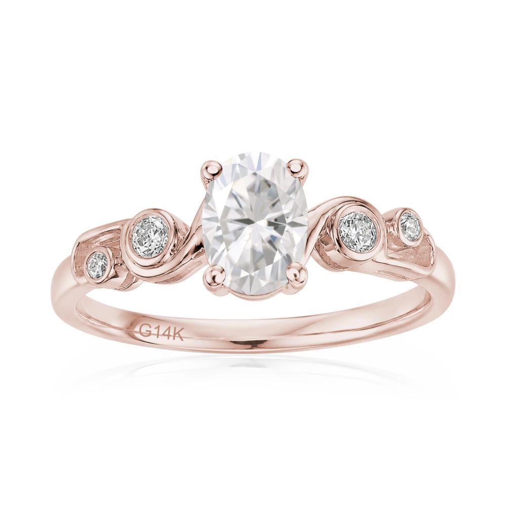 Oval Shaped London Blue Topaz Twisted Ring - LUO Jewelry #gemstone_Moissanite