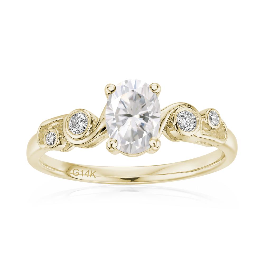 Oval Shaped London Blue Topaz Twisted Ring - LUO Jewelry #gemstone_Moissanite