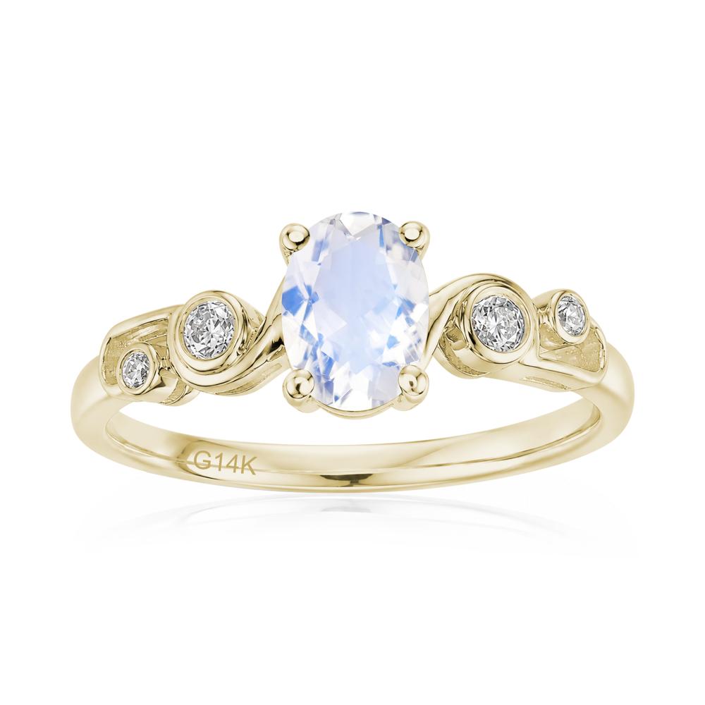 Oval Shaped London Blue Topaz Twisted Ring - LUO Jewelry #gemstone_Moonstone