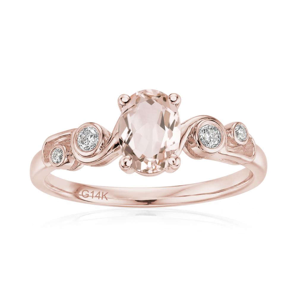 Oval Shaped London Blue Topaz Twisted Ring - LUO Jewelry #gemstone_Morganite