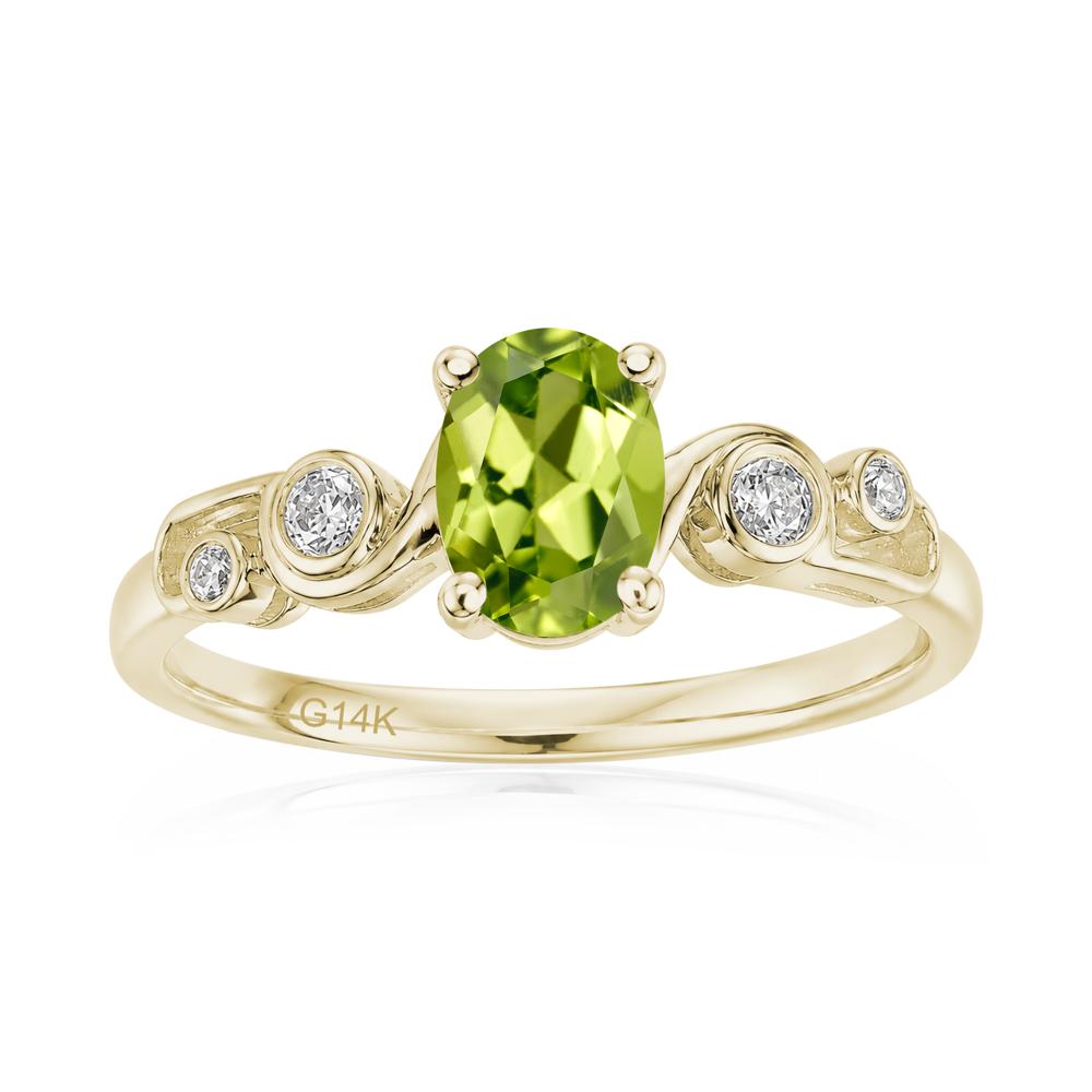 Oval Shaped London Blue Topaz Twisted Ring - LUO Jewelry #gemstone_Peridot