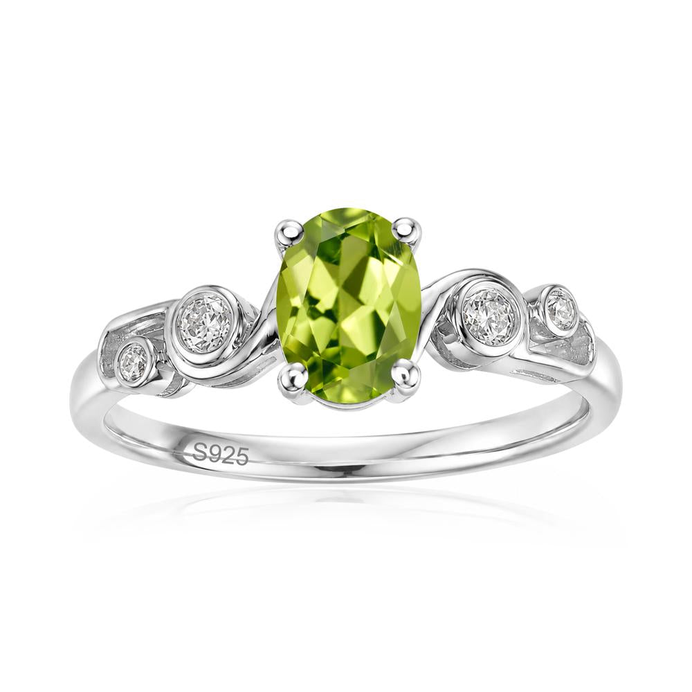 Oval Shaped London Blue Topaz Twisted Ring - LUO Jewelry #gemstone_Peridot