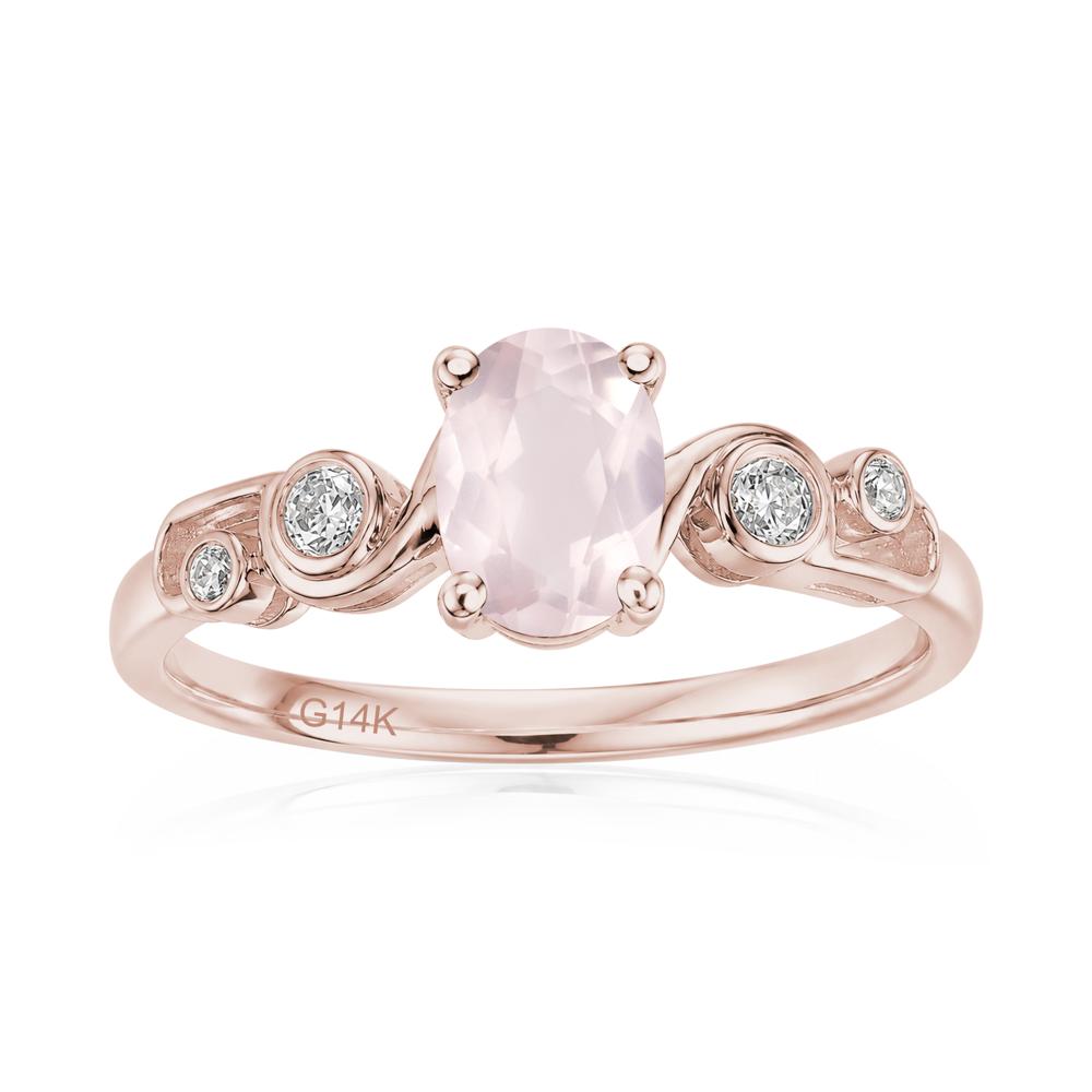 Oval Shaped London Blue Topaz Twisted Ring - LUO Jewelry #gemstone_Rose Quartz