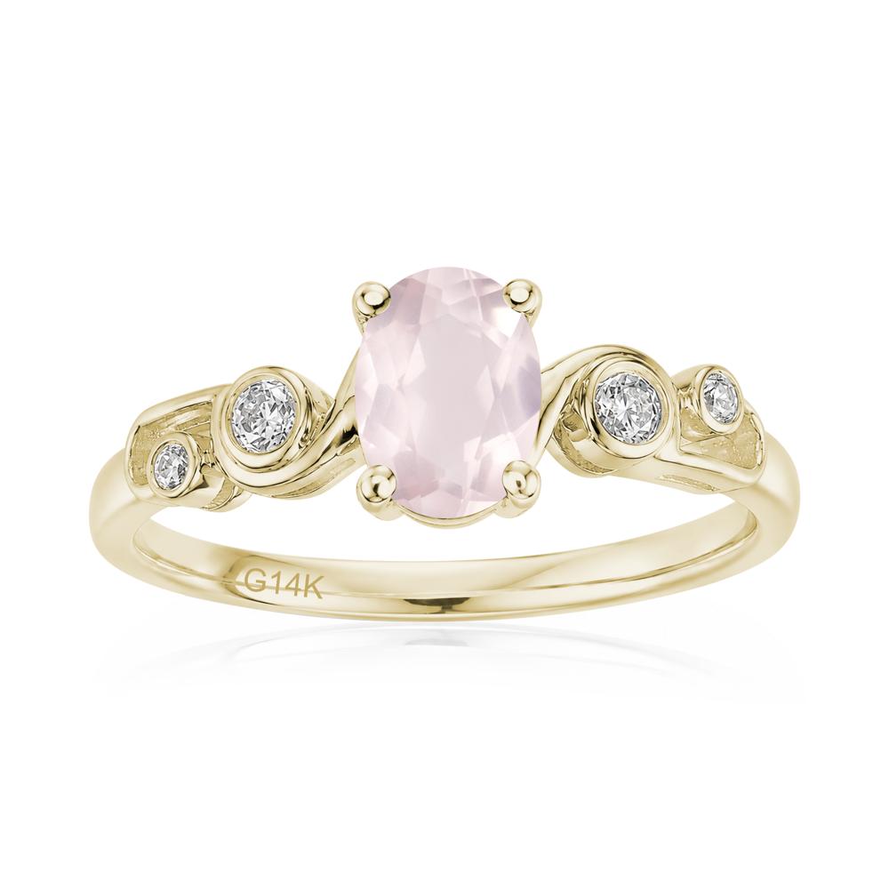 Oval Shaped London Blue Topaz Twisted Ring - LUO Jewelry #gemstone_Rose Quartz