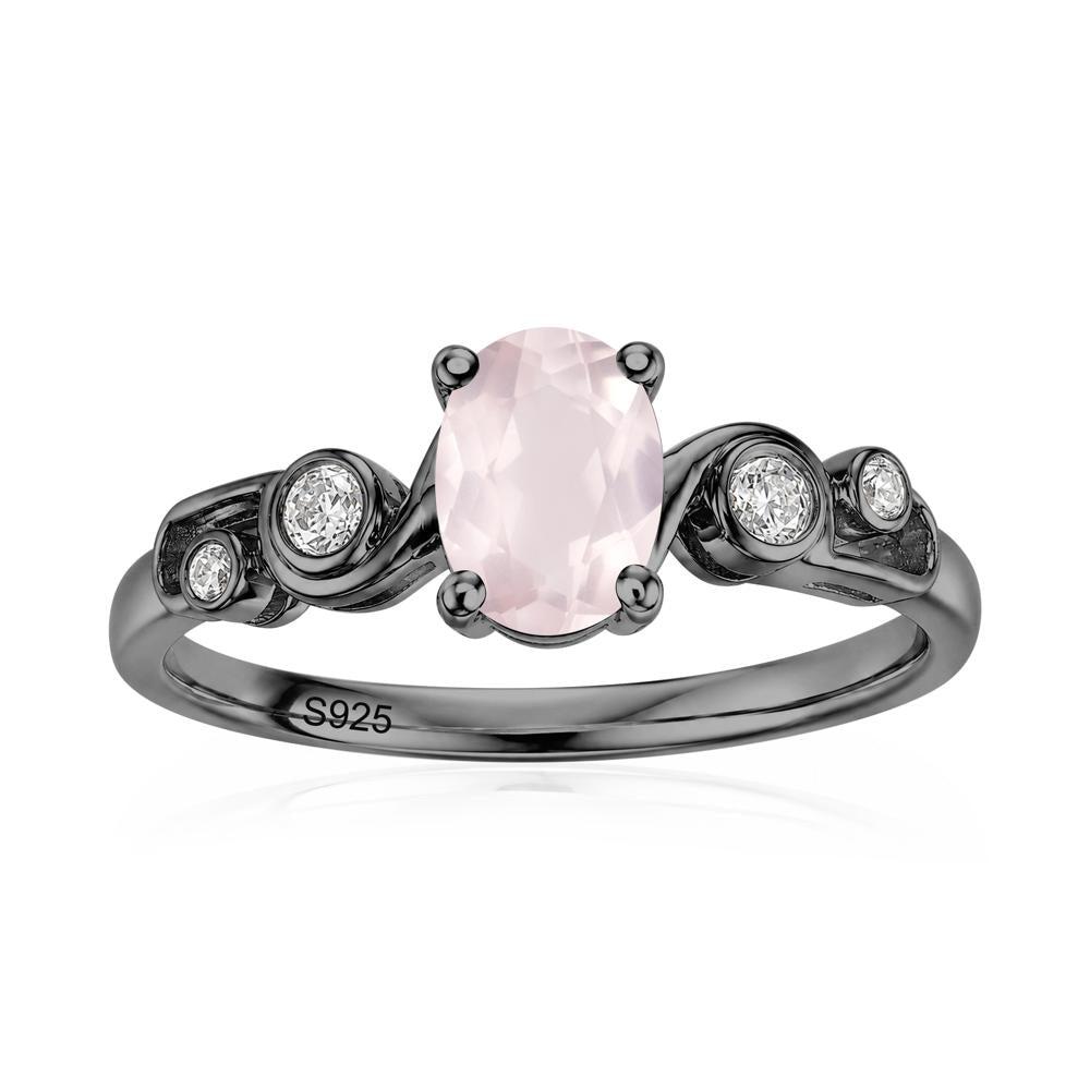 Oval Shaped London Blue Topaz Twisted Ring - LUO Jewelry #gemstone_Rose Quartz