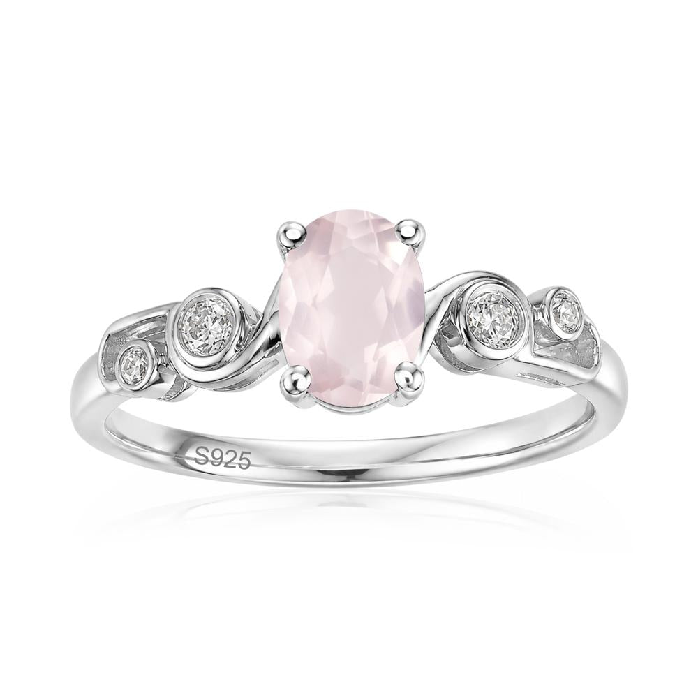 Oval Shaped London Blue Topaz Twisted Ring - LUO Jewelry #gemstone_Rose Quartz