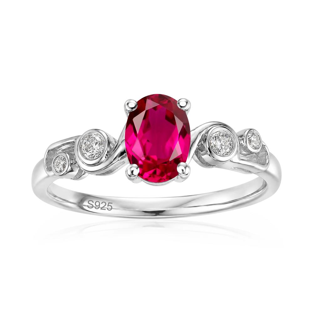 Oval Shaped London Blue Topaz Twisted Ring - LUO Jewelry #gemstone_Ruby