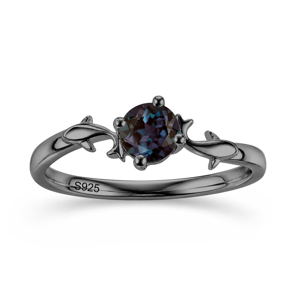 Solitaire Alexandrite Cute Fish Ring - LUO Jewelry #gemstone_Alexandrite