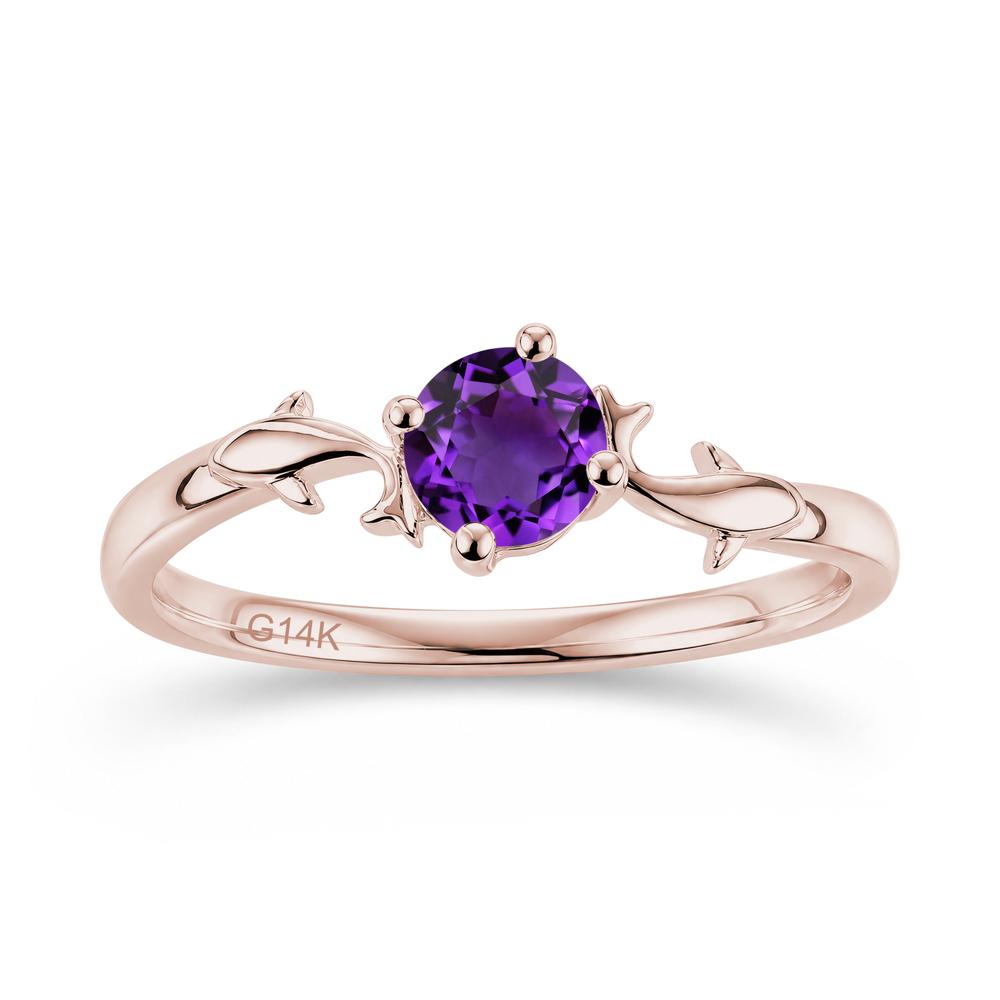 Solitaire Alexandrite Cute Fish Ring - LUO Jewelry #gemstone_Amethyst