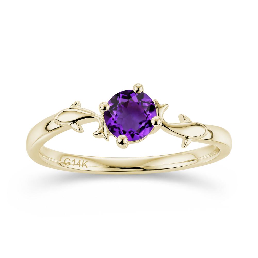 Solitaire Alexandrite Cute Fish Ring - LUO Jewelry #gemstone_Amethyst