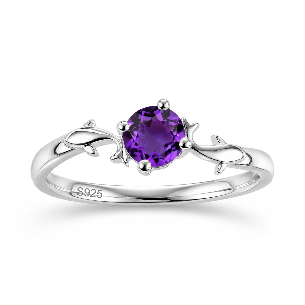 Solitaire Alexandrite Cute Fish Ring - LUO Jewelry #gemstone_Amethyst