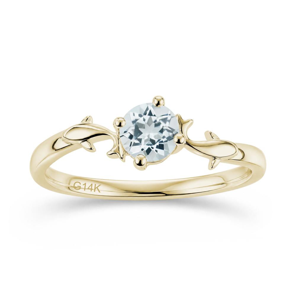 Solitaire Alexandrite Cute Fish Ring - LUO Jewelry #gemstone_Aquamarine