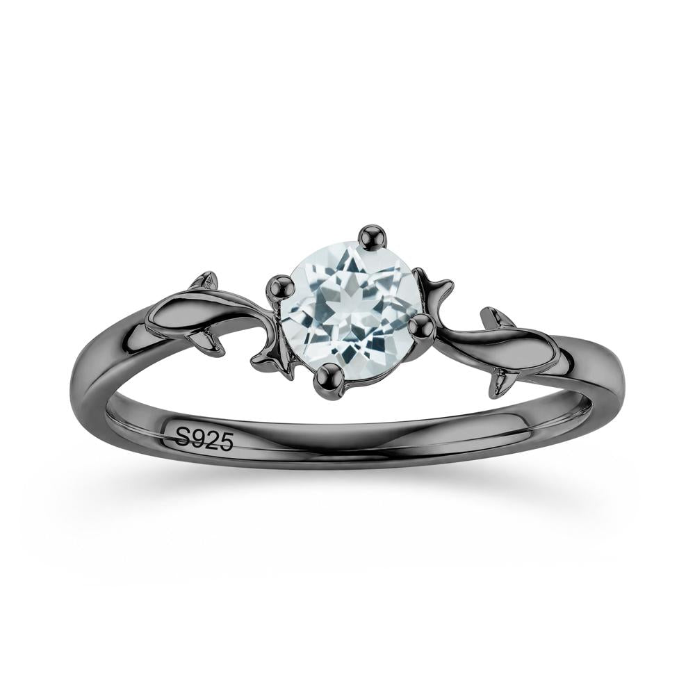 Solitaire Alexandrite Cute Fish Ring - LUO Jewelry #gemstone_Aquamarine