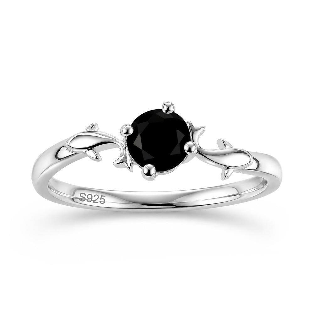 Solitaire Alexandrite Cute Fish Ring - LUO Jewelry #gemstone_Black Spinel