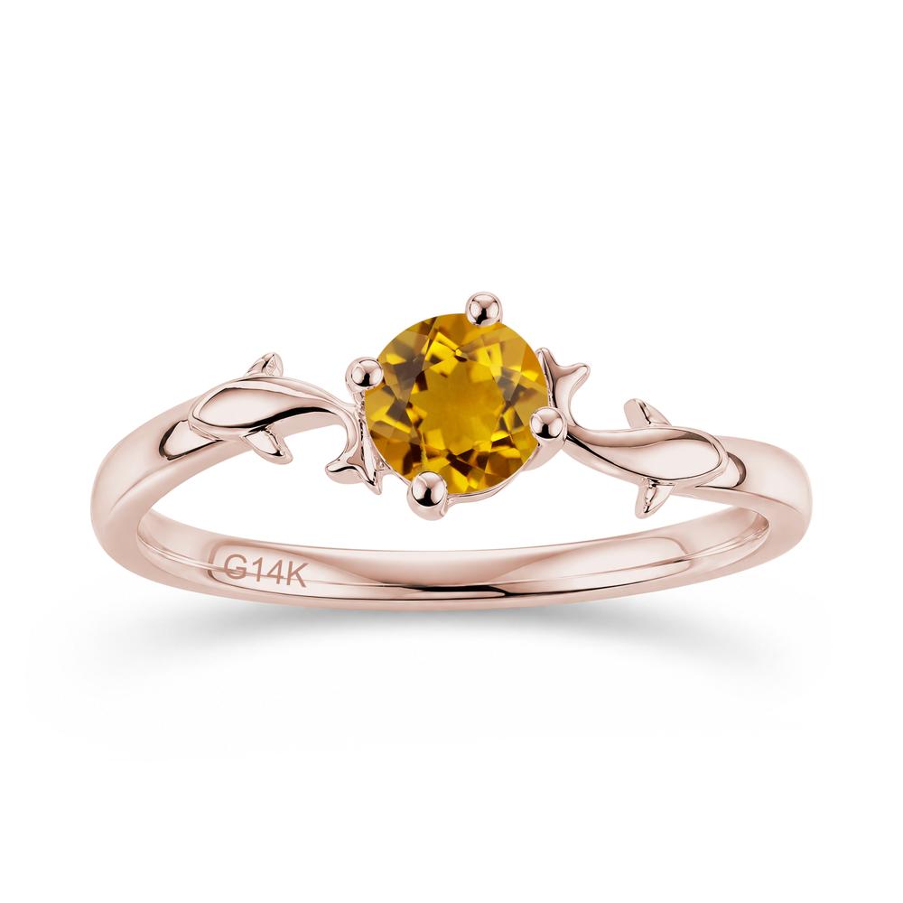 Solitaire Alexandrite Cute Fish Ring - LUO Jewelry #gemstone_Citrine