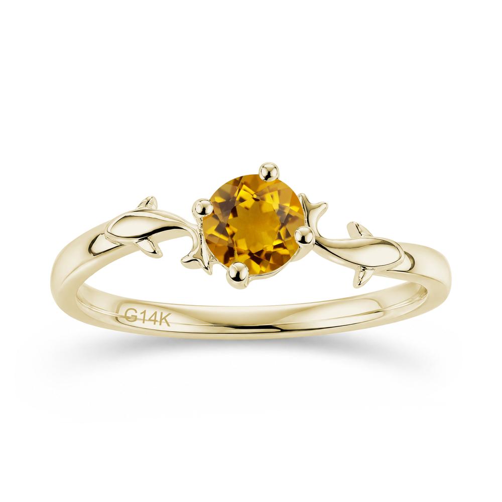 Solitaire Alexandrite Cute Fish Ring - LUO Jewelry #gemstone_Citrine