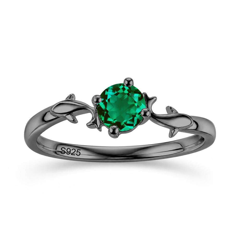 Solitaire Alexandrite Cute Fish Ring - LUO Jewelry #gemstone_Emerald