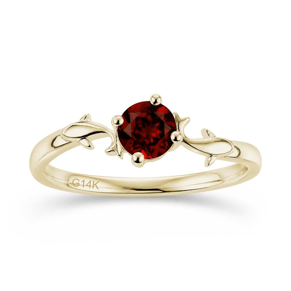 Solitaire Alexandrite Cute Fish Ring - LUO Jewelry #gemstone_Garnet
