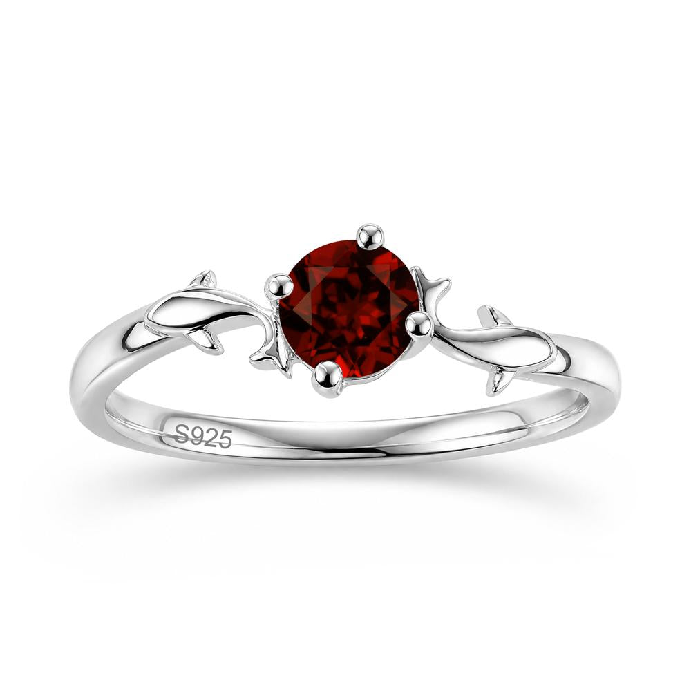 Solitaire Alexandrite Cute Fish Ring - LUO Jewelry #gemstone_Garnet