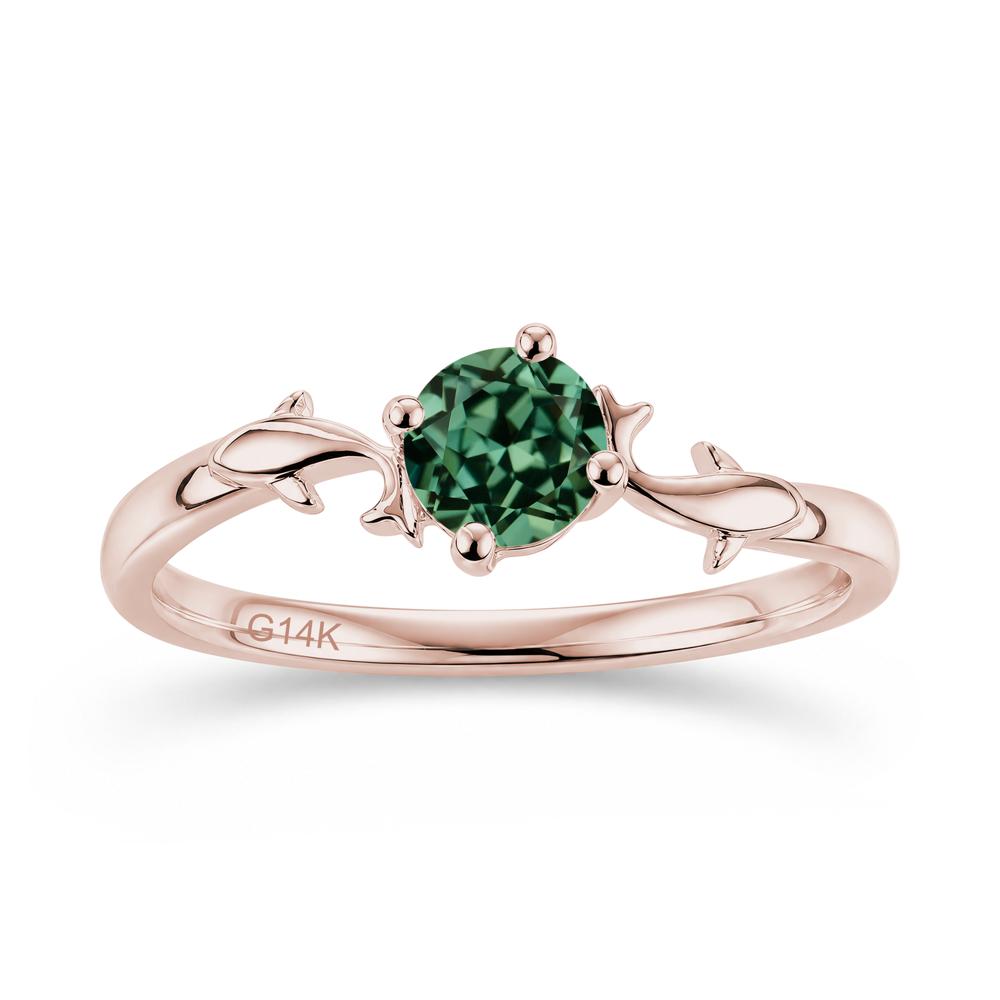 Solitaire Alexandrite Cute Fish Ring - LUO Jewelry #gemstone_Green Sapphire