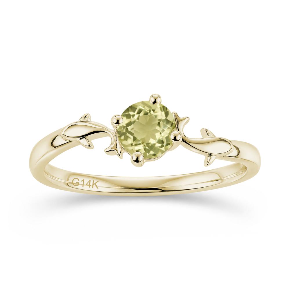 Solitaire Alexandrite Cute Fish Ring - LUO Jewelry #gemstone_Lemon Quartz