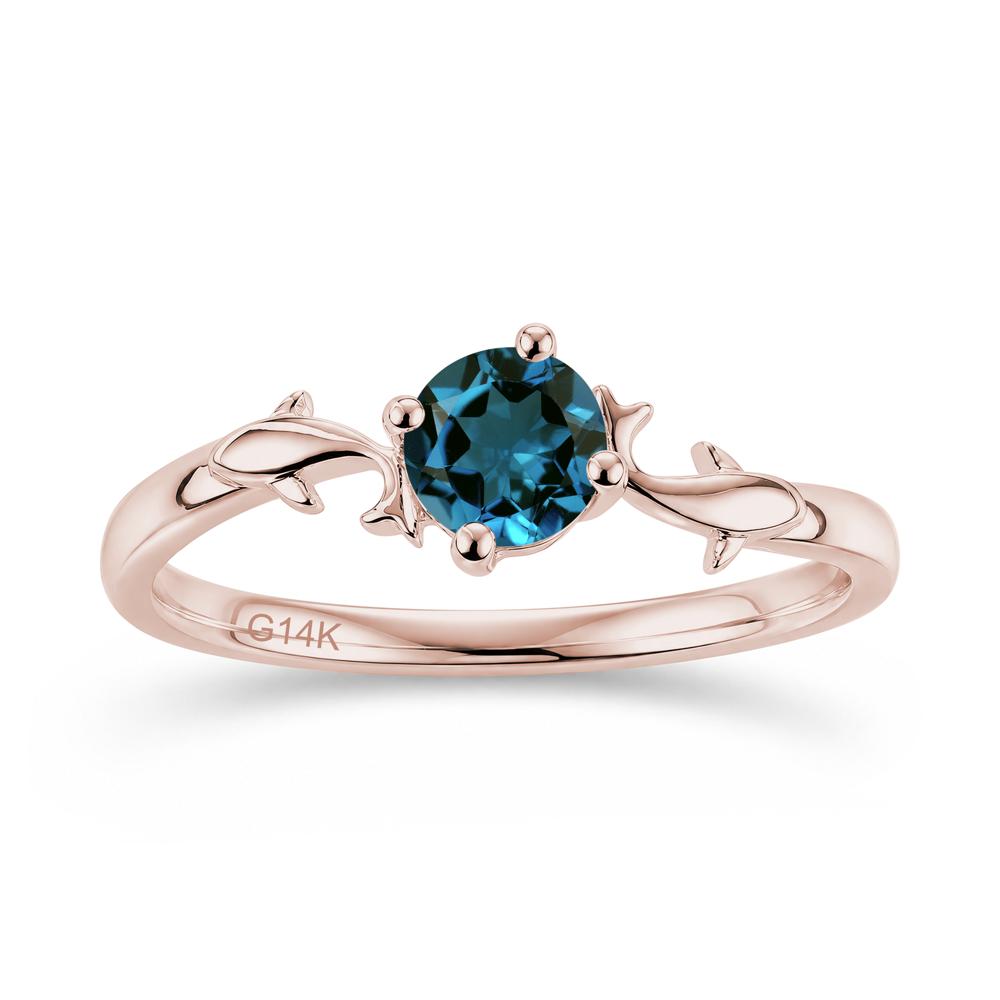 Solitaire Alexandrite Cute Fish Ring - LUO Jewelry #gemstone_London Blue Topaz