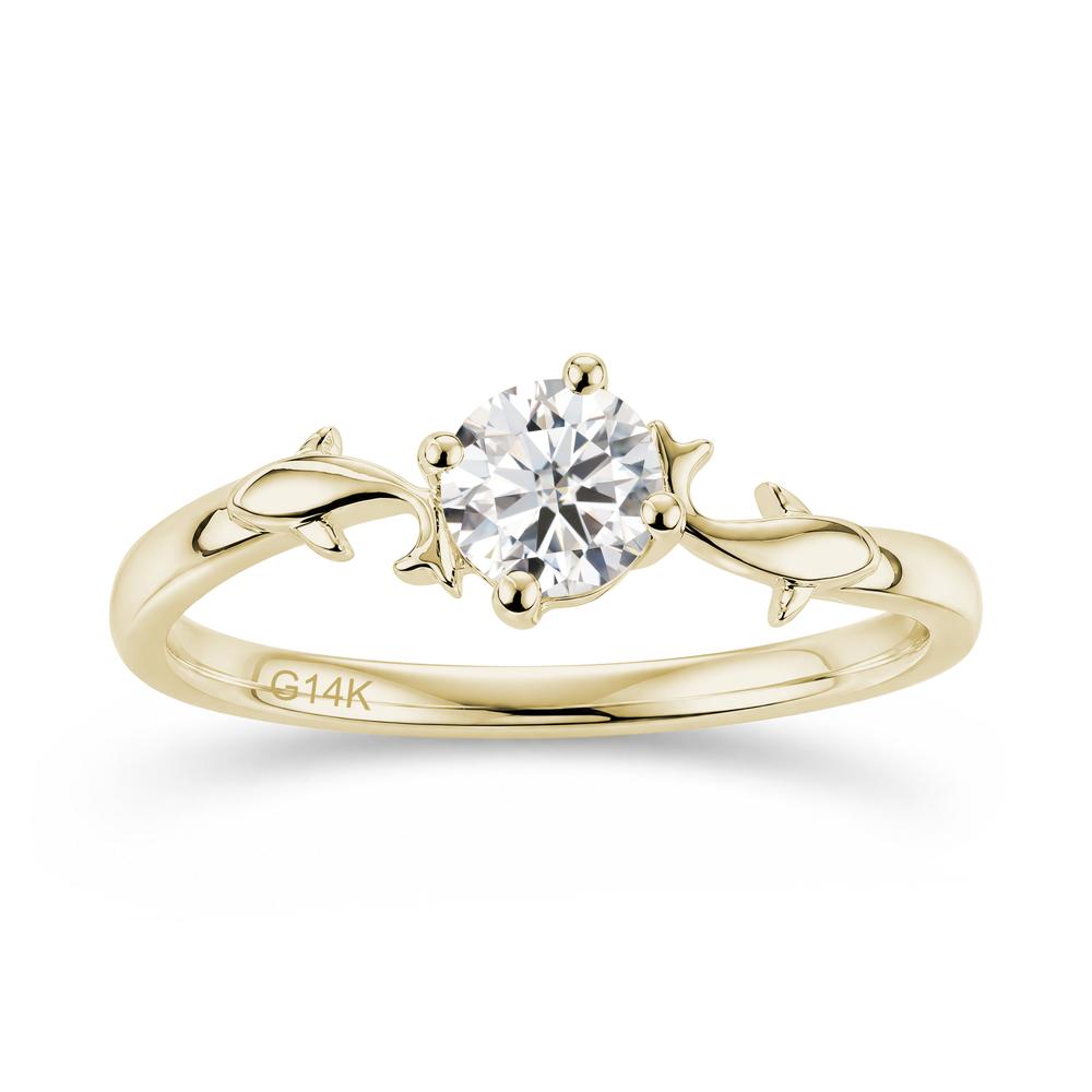 Solitaire Alexandrite Cute Fish Ring - LUO Jewelry #gemstone_Moissanite
