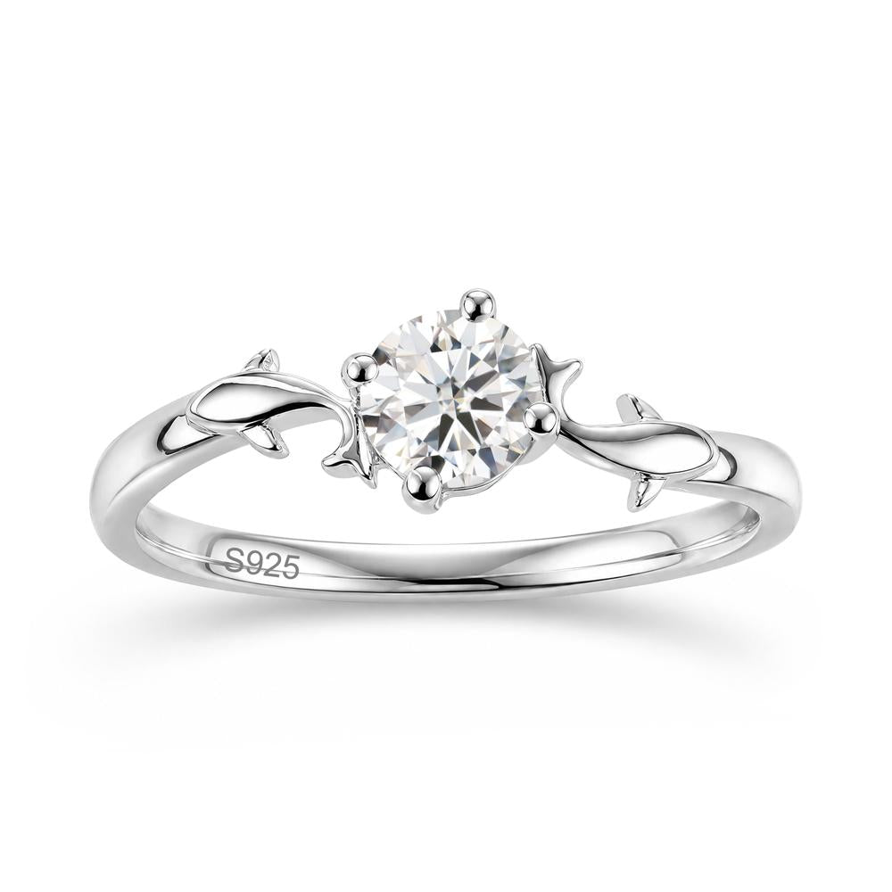 Solitaire Alexandrite Cute Fish Ring - LUO Jewelry #gemstone_Moissanite