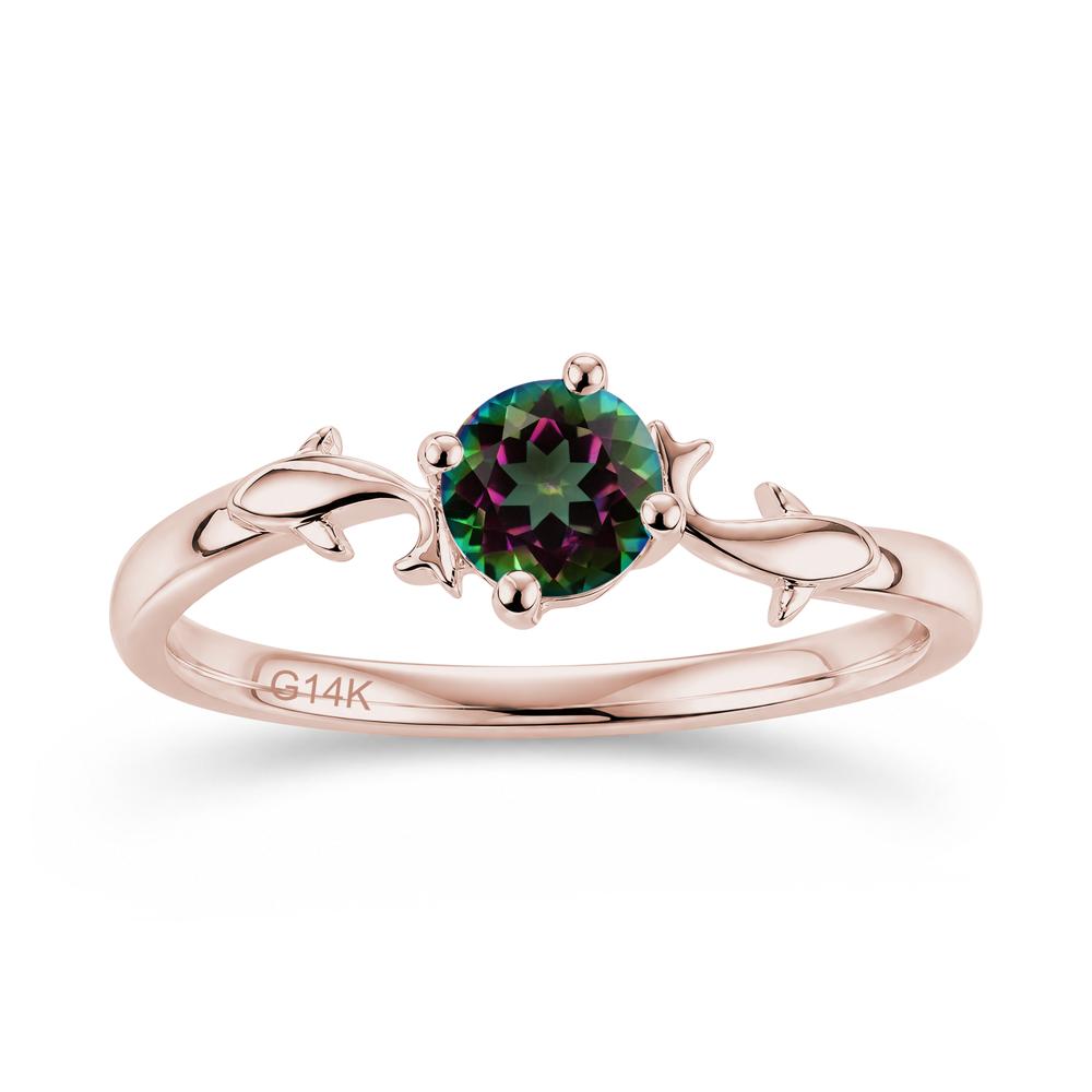 Solitaire Alexandrite Cute Fish Ring - LUO Jewelry #gemstone_Mystic Topaz