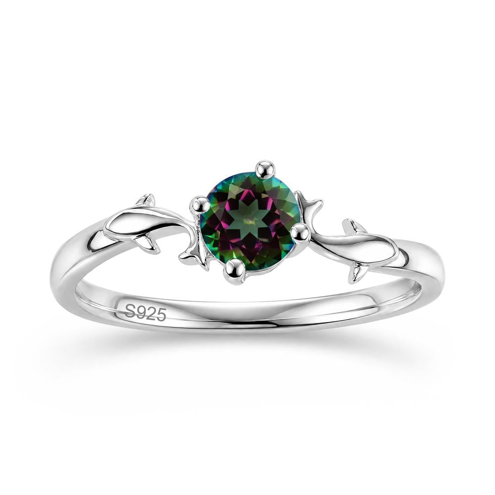 Solitaire Alexandrite Cute Fish Ring - LUO Jewelry #gemstone_Mystic Topaz