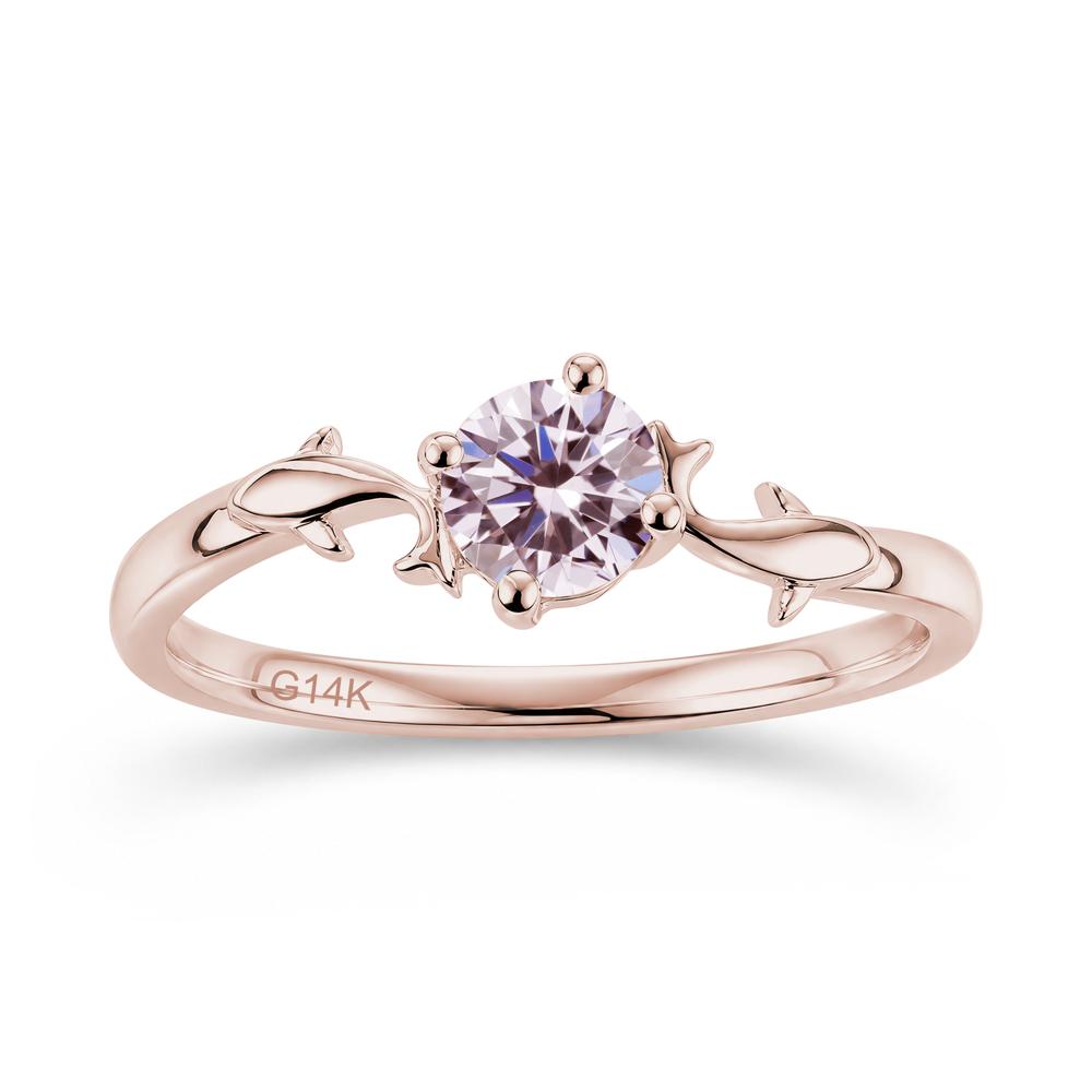 Solitaire Alexandrite Cute Fish Ring - LUO Jewelry #gemstone_Pink Cubic Zirconia