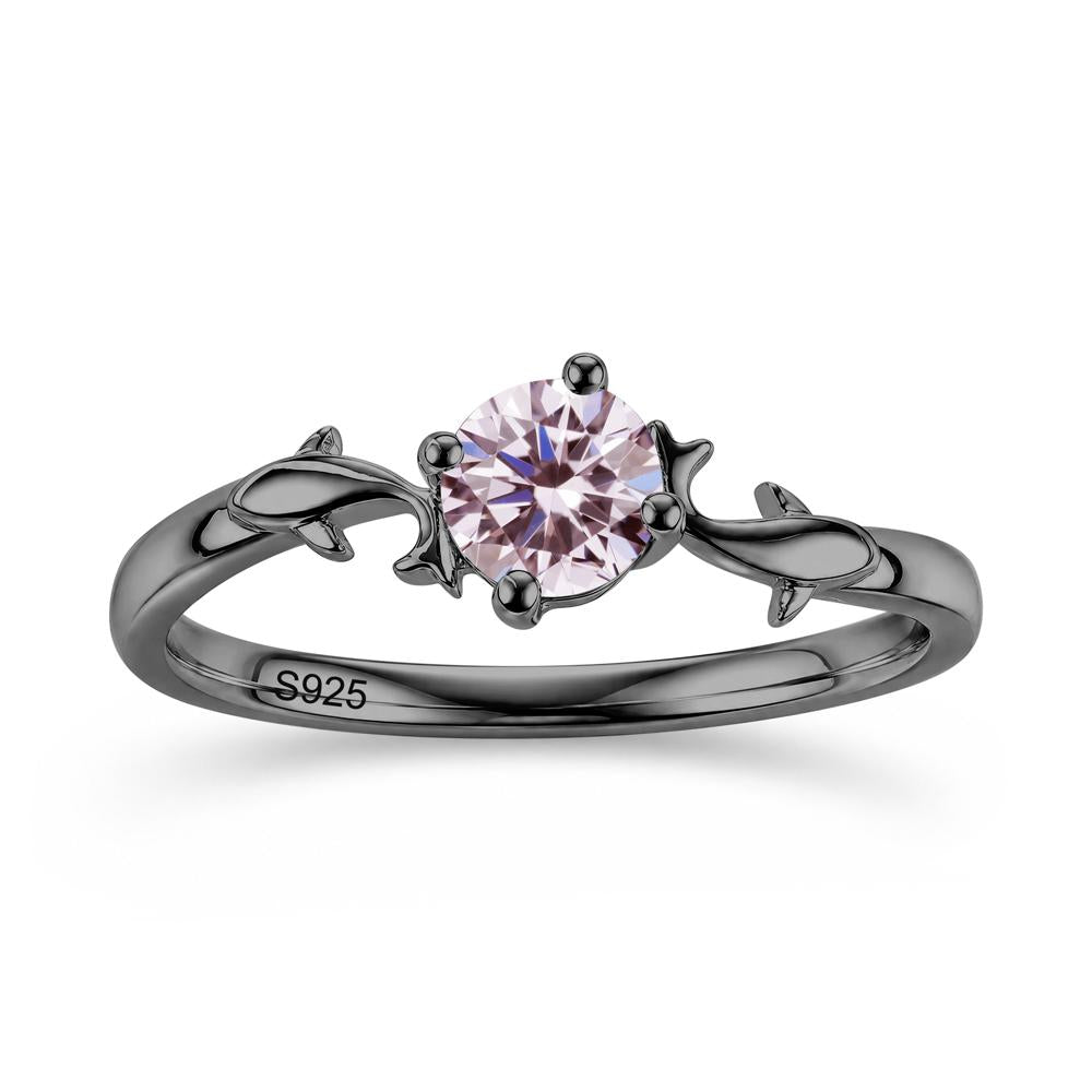 Solitaire Alexandrite Cute Fish Ring - LUO Jewelry #gemstone_Pink Cubic Zirconia