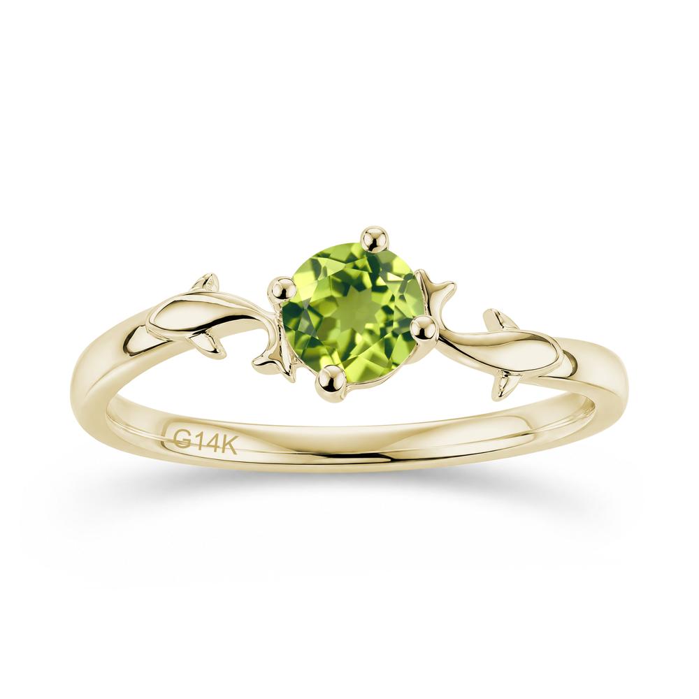 Solitaire Alexandrite Cute Fish Ring - LUO Jewelry #gemstone_Peridot