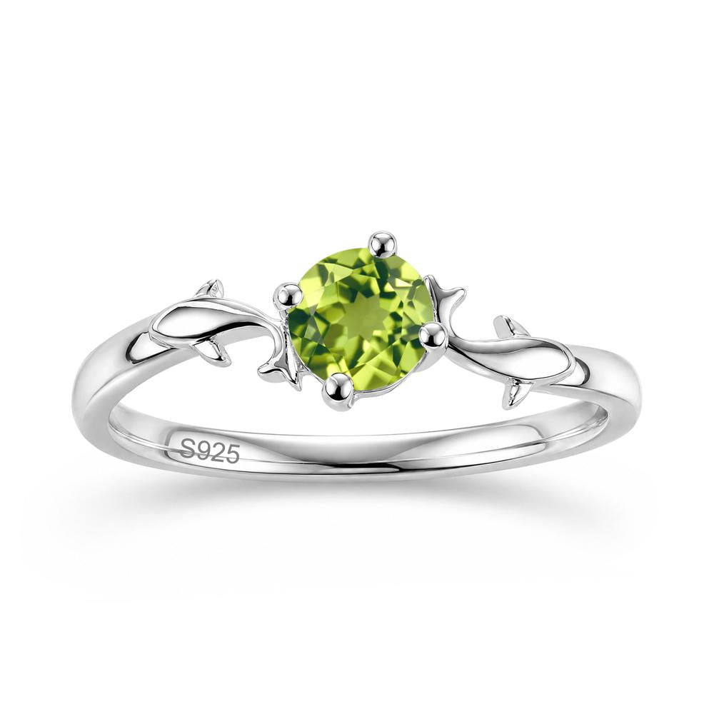 Solitaire Alexandrite Cute Fish Ring - LUO Jewelry #gemstone_Peridot