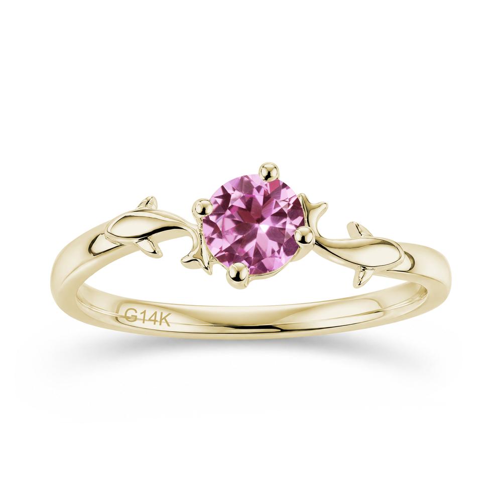 Solitaire Alexandrite Cute Fish Ring - LUO Jewelry #gemstone_Pink Sapphire