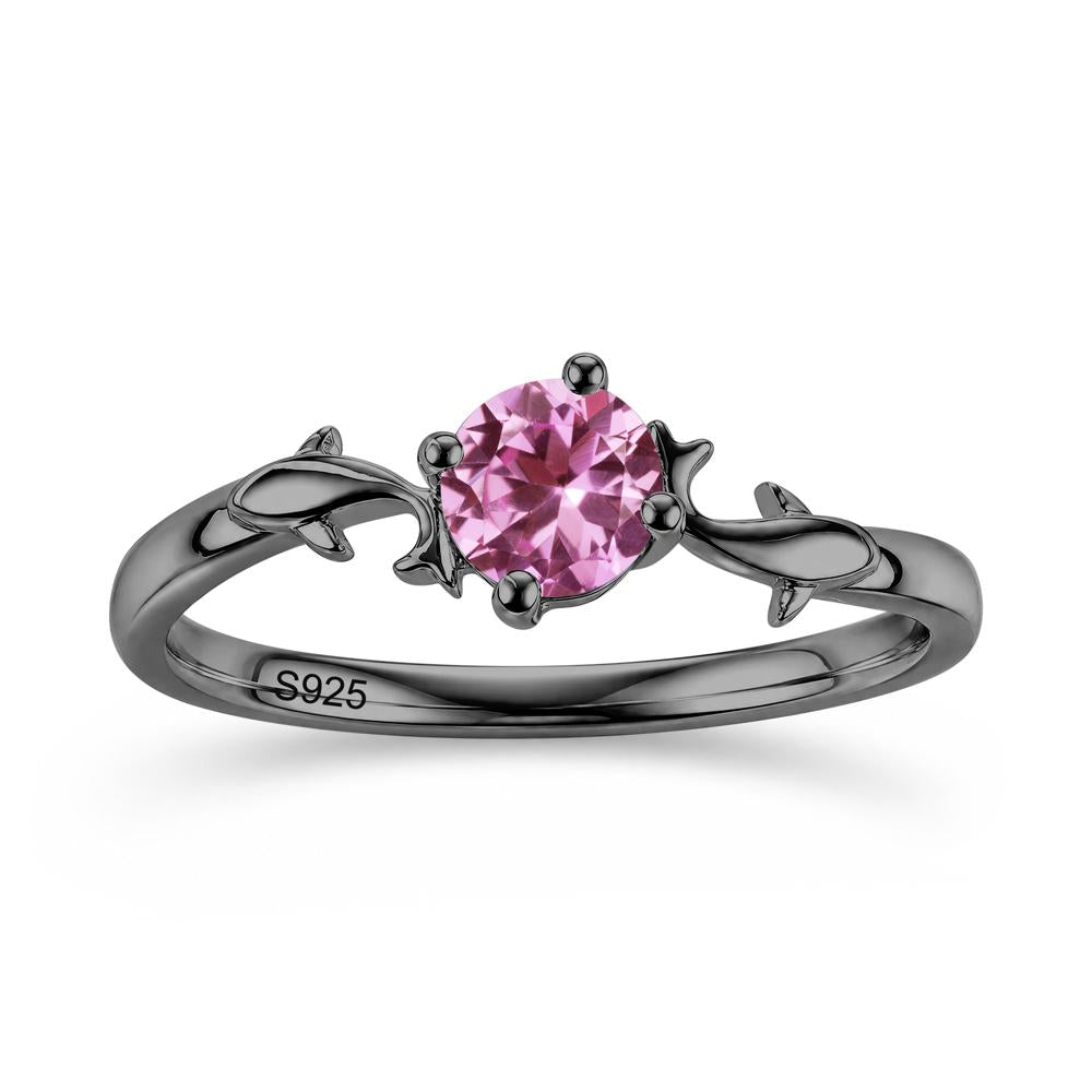 Solitaire Alexandrite Cute Fish Ring - LUO Jewelry #gemstone_Pink Sapphire