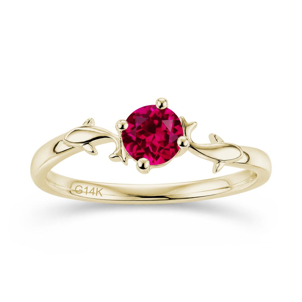 Solitaire Alexandrite Cute Fish Ring - LUO Jewelry #gemstone_Ruby